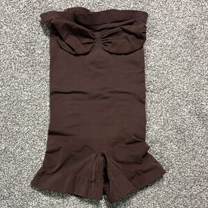 Brown Strapless Romper